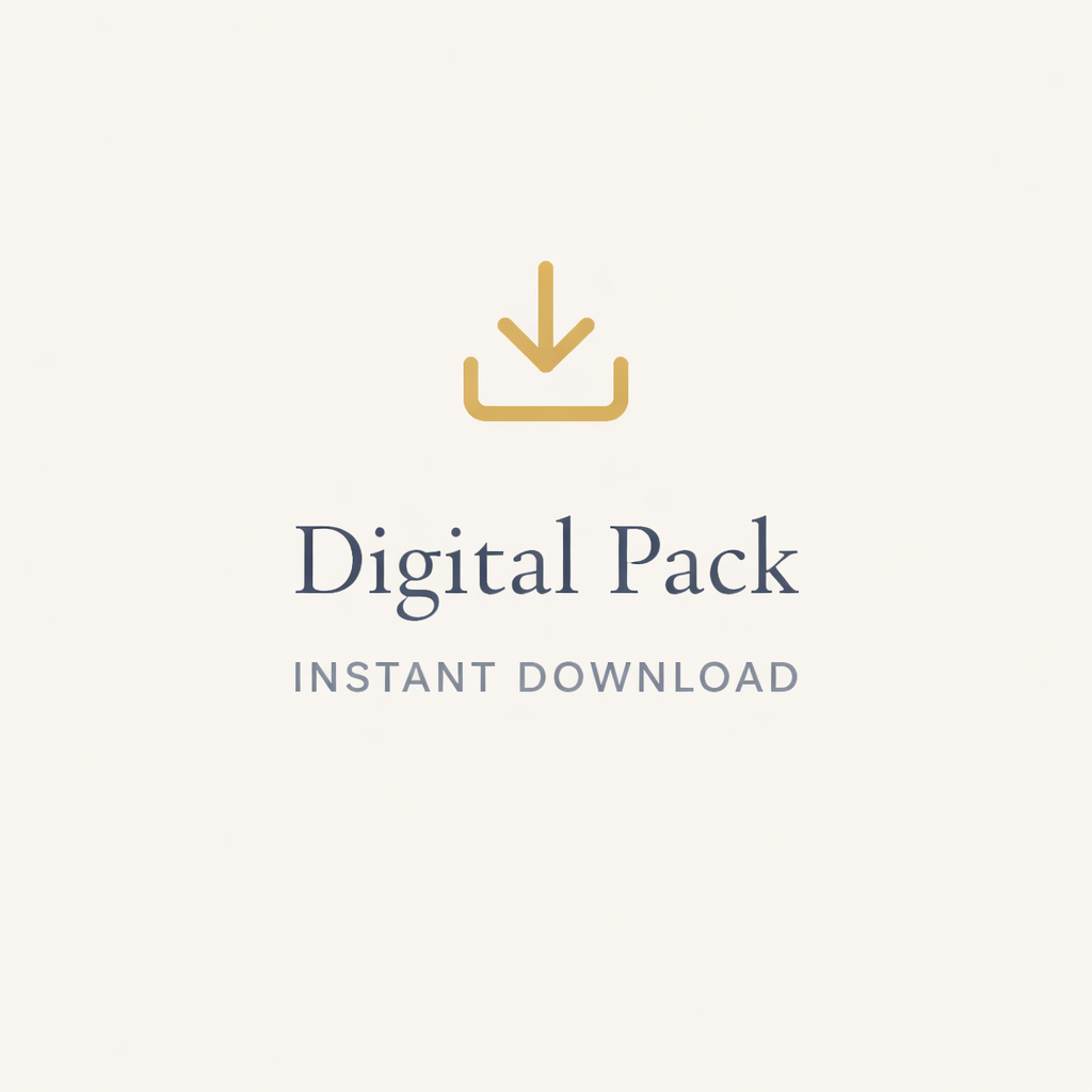 Digital download package by Teen AI Pathfinder featuring various AI-themed graphics and resources on a computer screen.